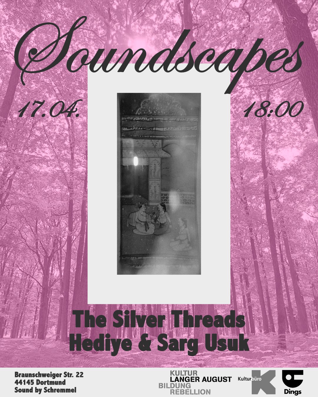 Dings e.V. pres. „Soundscapes“ 17.04.2026 Flyer 1